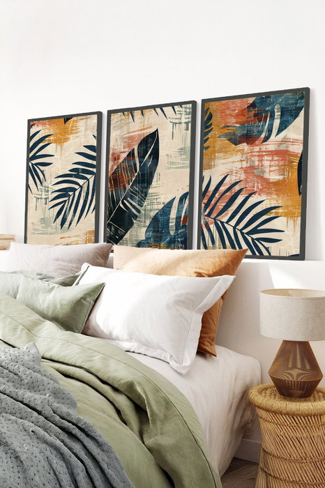 Wallity Pintura Decorativa en MDF con Marco (3 Piezas) 50 x 70 cm
